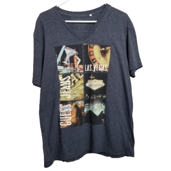 Guess Graphic Tee Shirt Las Vegas Strip Size XL